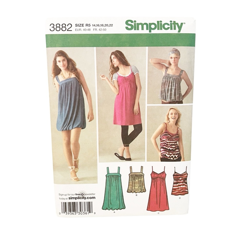 Simplicity Sewing Pattern 3882